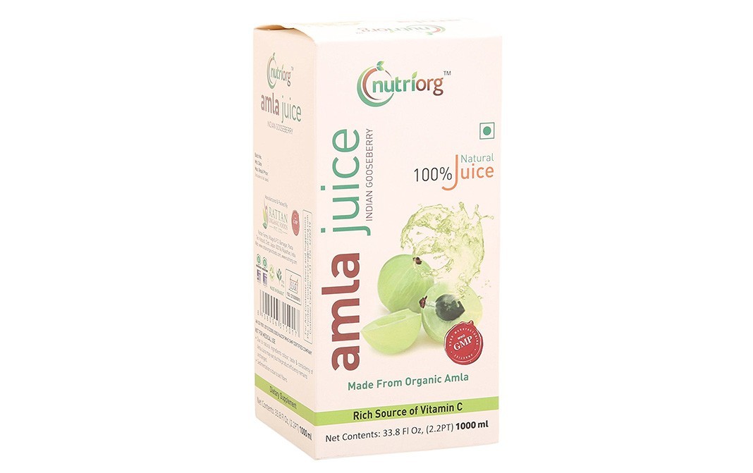 Nutriorg Amla Juice (Indian Gooseberry)   Bottle  1000 millilitre